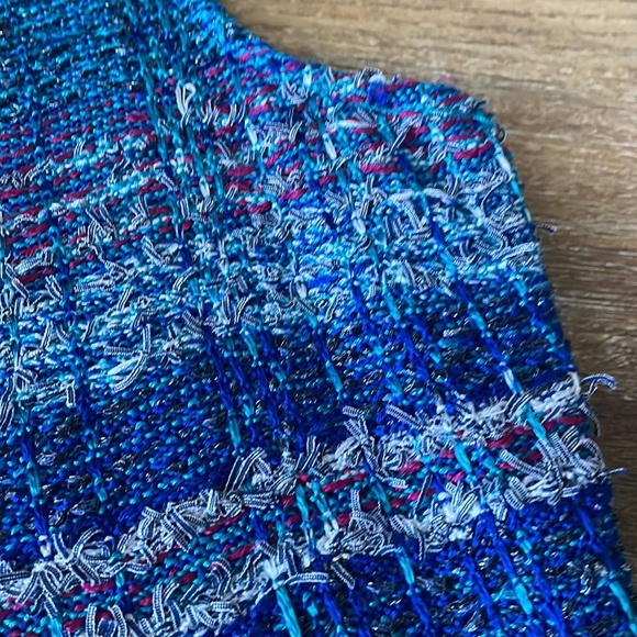 St. John Collection Tweed Knit Sleeveless Shift Dress - Picture 4 of 16